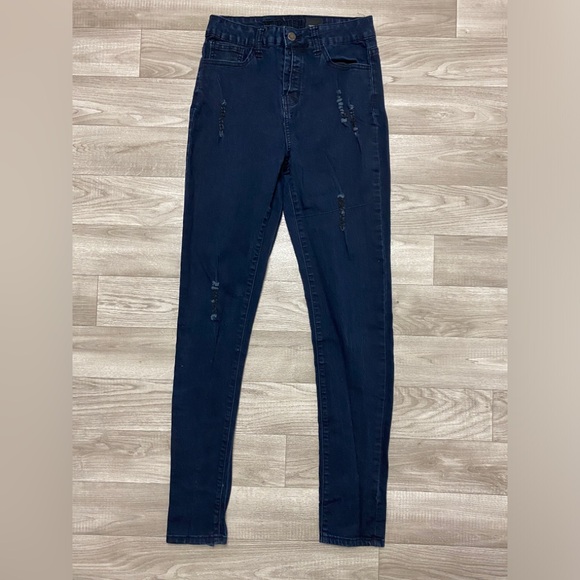VIP Denim - V.I.P. Jeans Womens Skinny Jeans Deep Blue Sz. 7/8